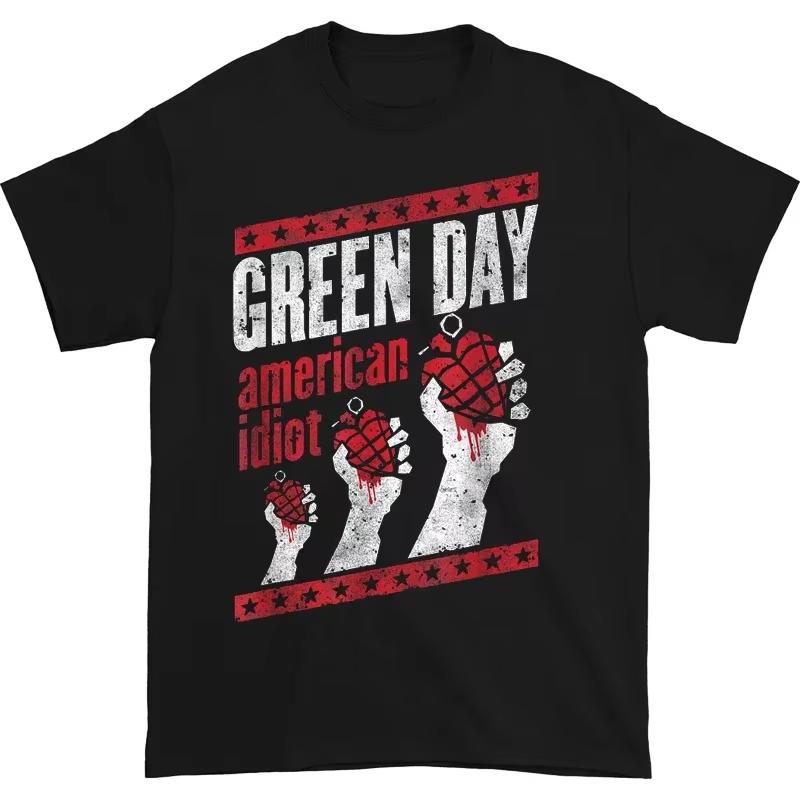 2026 Summer Vintage New Green Day Green Day Band Rock Unisex Unisex Oversized Short Sleeve Punk Clothes Classic Tees Unisex