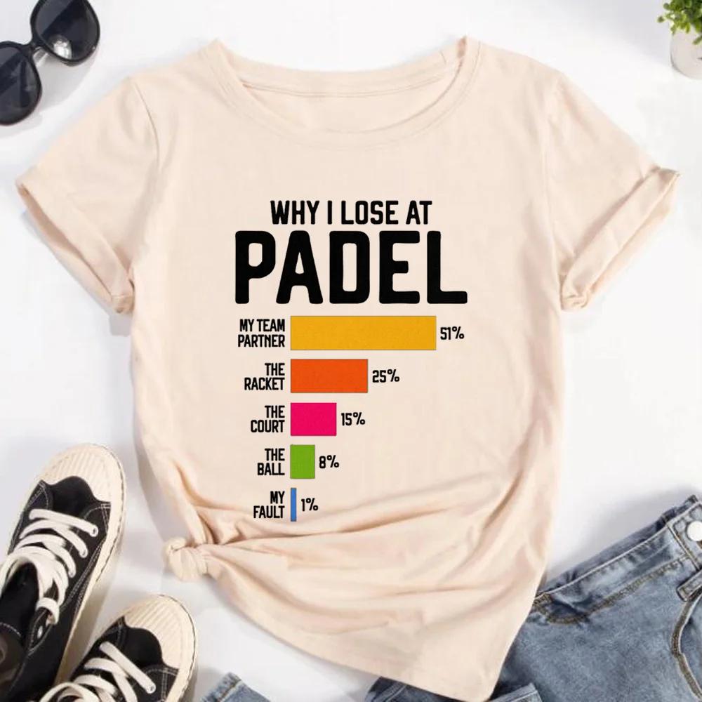 Футболка Padel женская унисексга летняя футболка Harajuku унисекс для девочек с рисунком смешная японская одежда