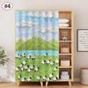 Self-adhesive Cabinet Curtain Oil Painting House Furniture Short Curtains Dustproof Cupboard Wardrobe Cover Kitchen Half-Curtain