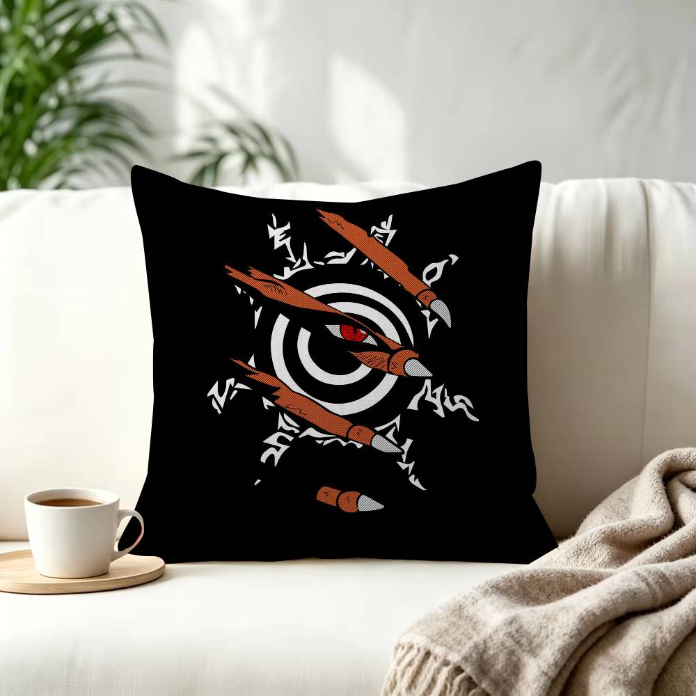 NARUTO Anime logo japan Decorative Pillowcase Square Pillowcase Home Office Decorative Cushion Cover
