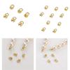 10pcs Secure Clasp Jewelry Findings and Components Clam Shell Bead Tip Ball Chain Connector Metal Necklace Fastener