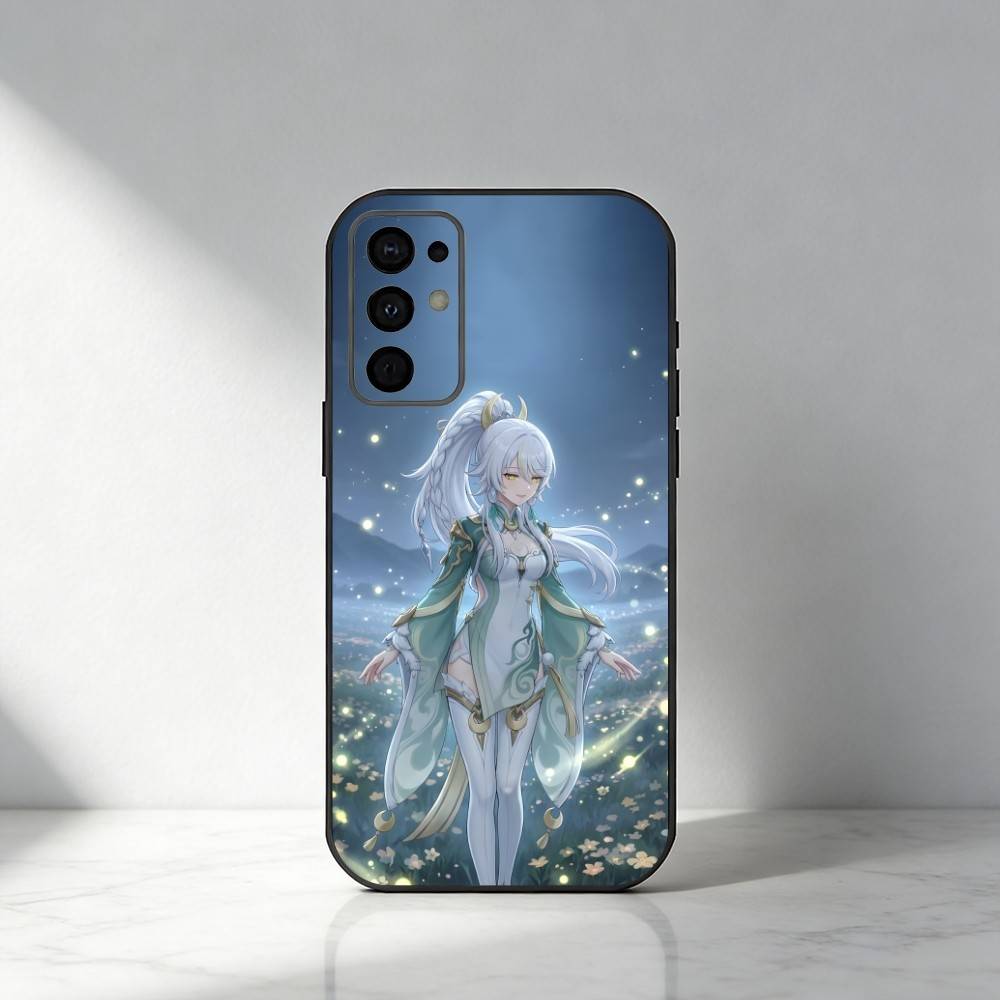 Игровой чехол для телефона ZiBai G-Genshin для Samsung S25, S24, S21, S22, S23, S20, Ultra, S26, Plus, Fe, Note, 5G Черный