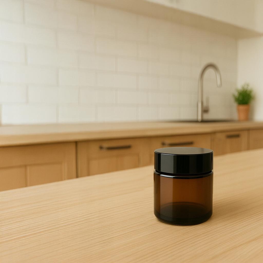 20x Brown Glass Jars for Cream Cosmetics 10ml 10g Dark Glass
