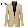 Мужская мода Slim Fit формальный костюм на одной пуговице пиджак пальто куртка верхняя одежда топ
