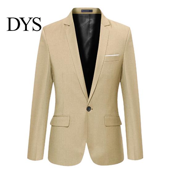 Мужская мода Slim Fit формальный костюм на одной пуговице пиджак пальто куртка верхняя одежда топ