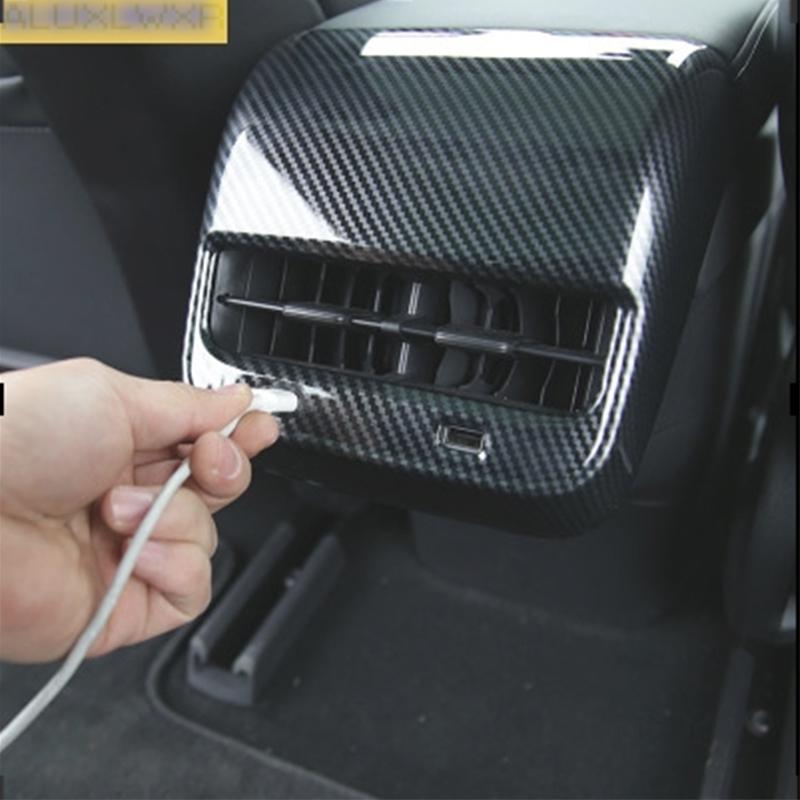 Подлокотник, задний кондиционер, вентиляционное отверстие переменного тока, комплект формованной крышки, отделка, автомобильные аксессуары для модели tesla 3 Y   