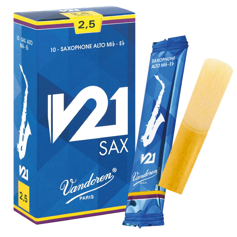 Трости для альт-саксофона Vandoren V21 Жесткость 2-1/2 10 шт.