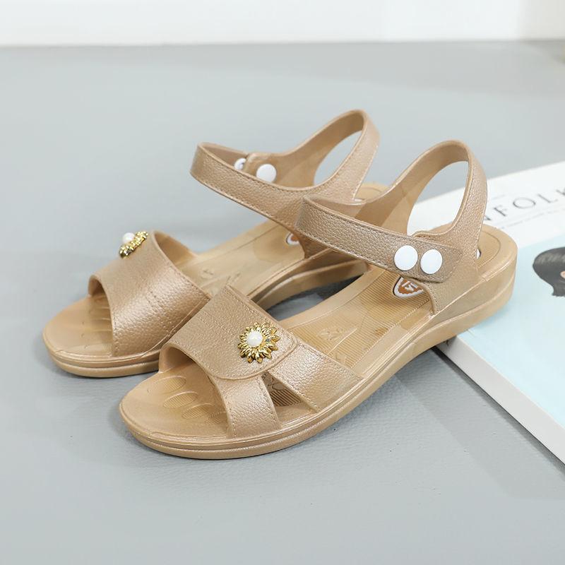 Босоножки Женские Летние Новые На Плоской Подошве Повседневные Универсальные Противоскользящие и Износостойкие