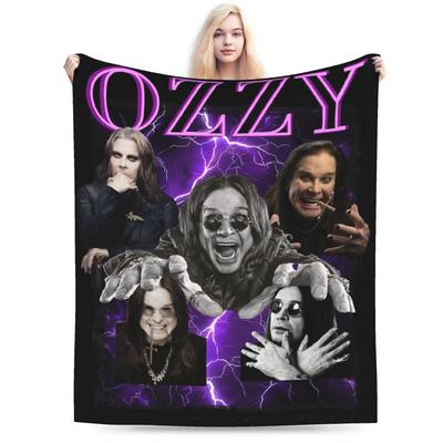 Плед Ozzy Osbourne Флисовый Всесезонный Дышащий Ультрамягкий Плед для Дома Офиса Постельное белье
