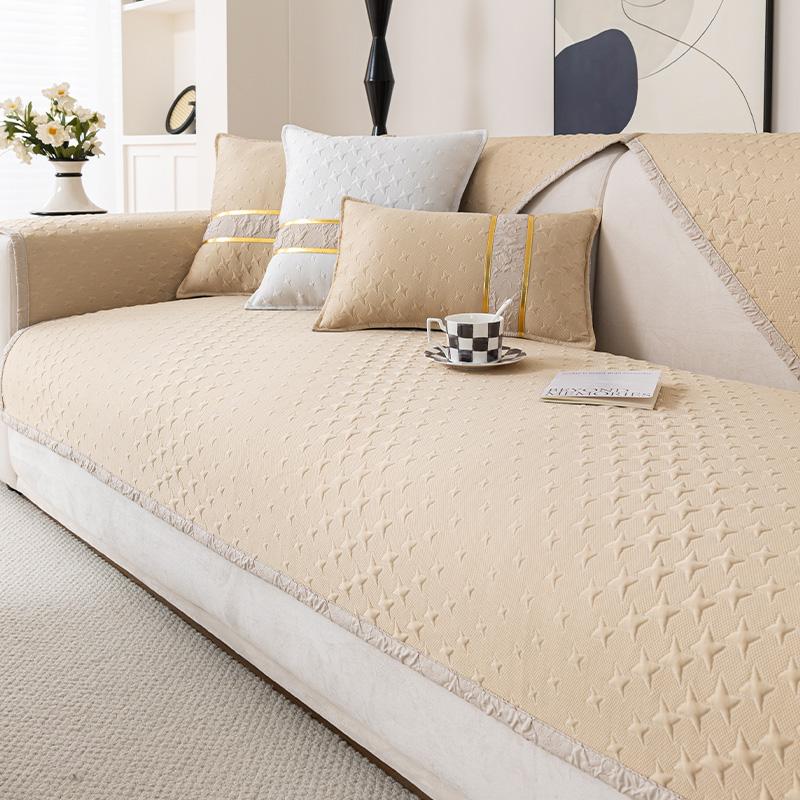 Чехол Funda Summer Home Cool Feeling Slipcover с противоскользящим покрытием Ice Silk Houndstooth для дивана, подушки для дивана, чехол для дивана