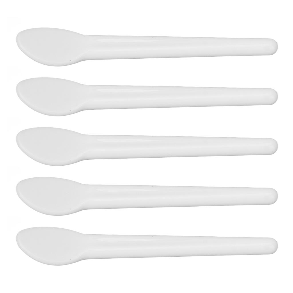 50pcs Cosmetic Cream Spatula Small Spoon Shaped Washable Eye Cream Spatula For Nail Glue