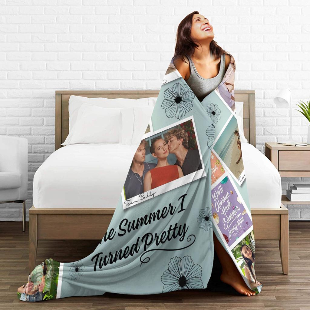 The Summer I Turned Pretty Flannel Throw Blankets Cousins Beach for Bedding Throws Knitted Blanket Travel Warm Portable Quilt