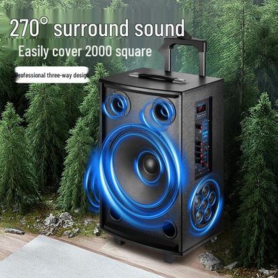 SAST ST-1509 15-дюймовая портативная уличная караоке-колонка, штекер CN (адаптер в комплекте)