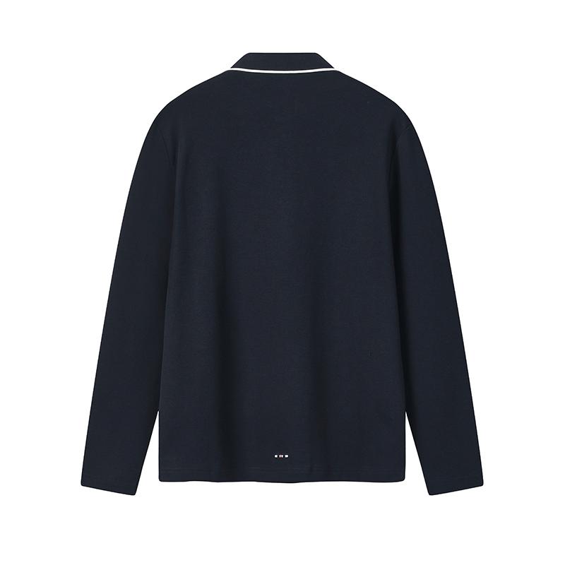 Fila Heritage Elite Классический Простой Модный Повседневный Удобный Универсальный Трикотажный Пуловер с Длинным Рукавом Мужской топ Легендарный Синий F11M618206FNV