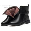 Fashion AIYUQI Women's Winter Boots 2025 New Genuine Leather Wool Warm Women's Short Boots Llarge Size 41 42 43 Women Motorcycle Boots