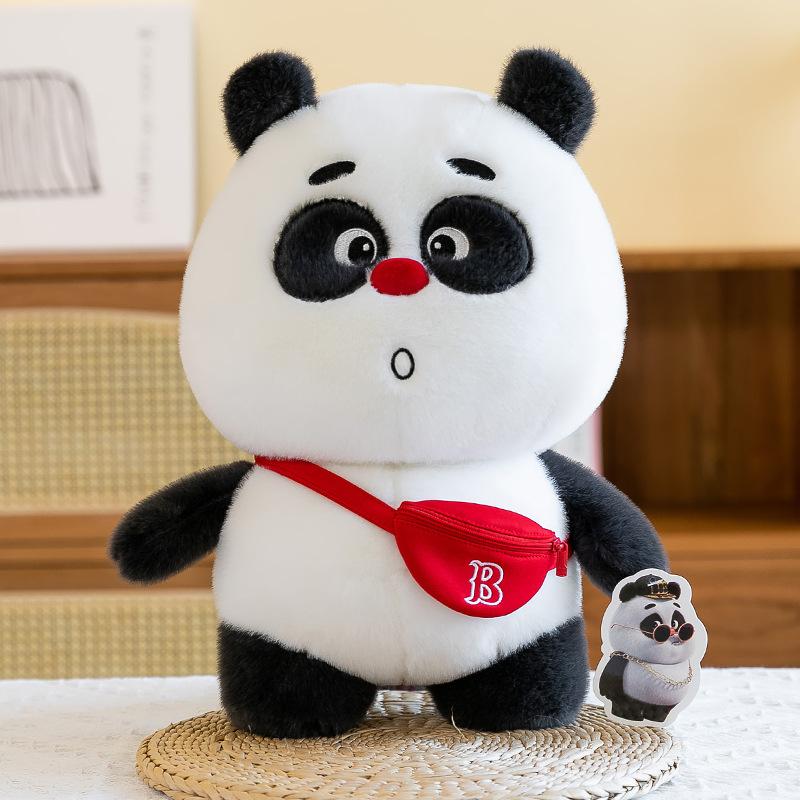 Genuine panda Bambu doll cross-border cute backpack bear plush toy doll sleeping pillow gift