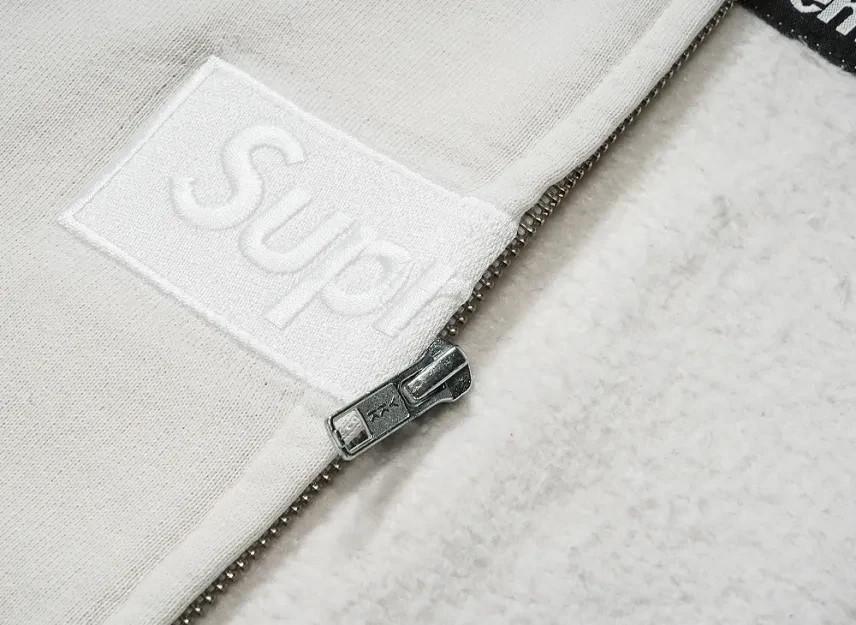 Supreme X MM6 Maison Margiela Худи на молнии с логотипом-коробкой "Белый"