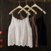 Summer Lace Tanks Tops Women Sexy Loose Sleeveless Fashion Lady Backless Camisole White Female Clothing
