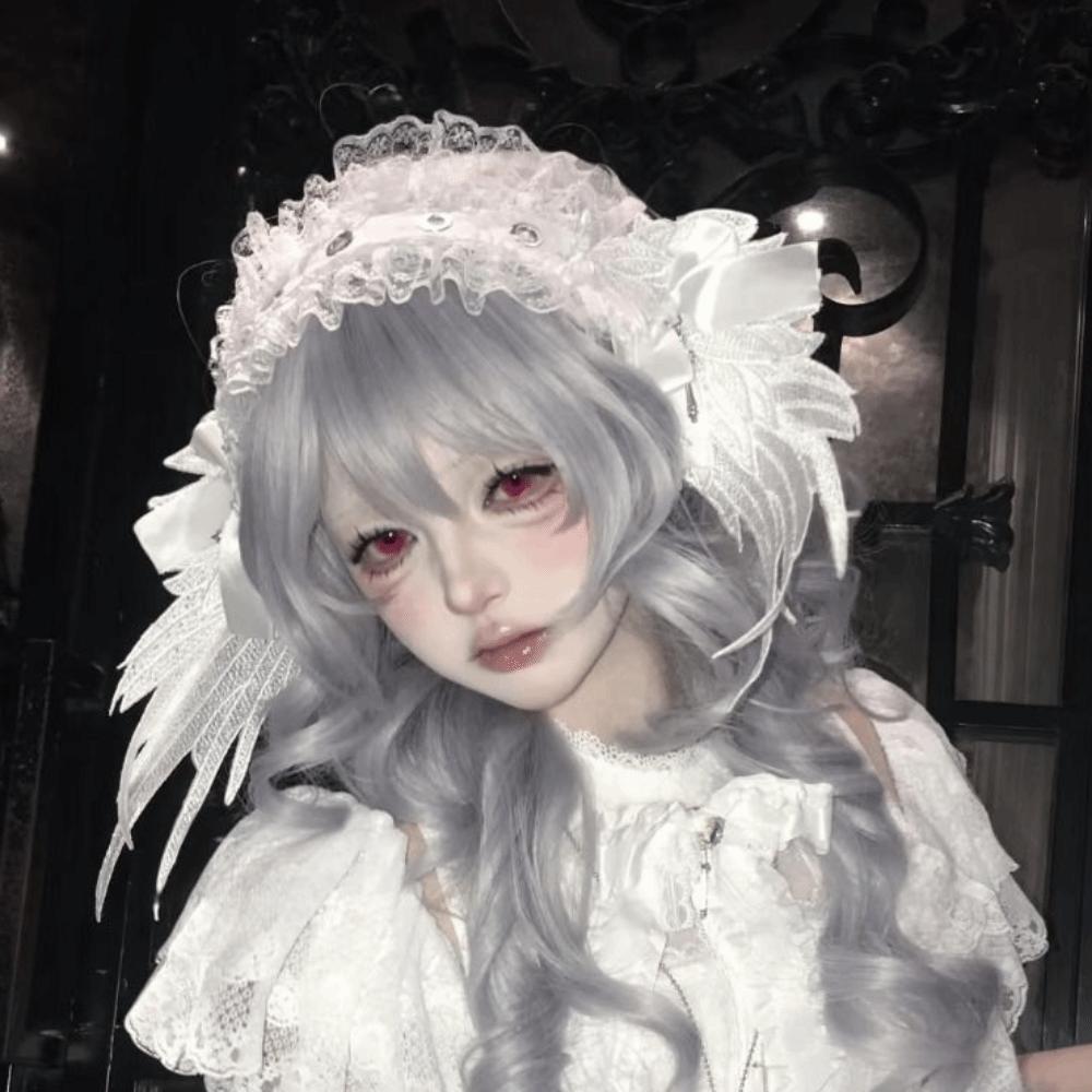 Sweet Ruffled Hairband Ribbon Bow Anime Maid Cosplay Headdress Cosplay Accessory