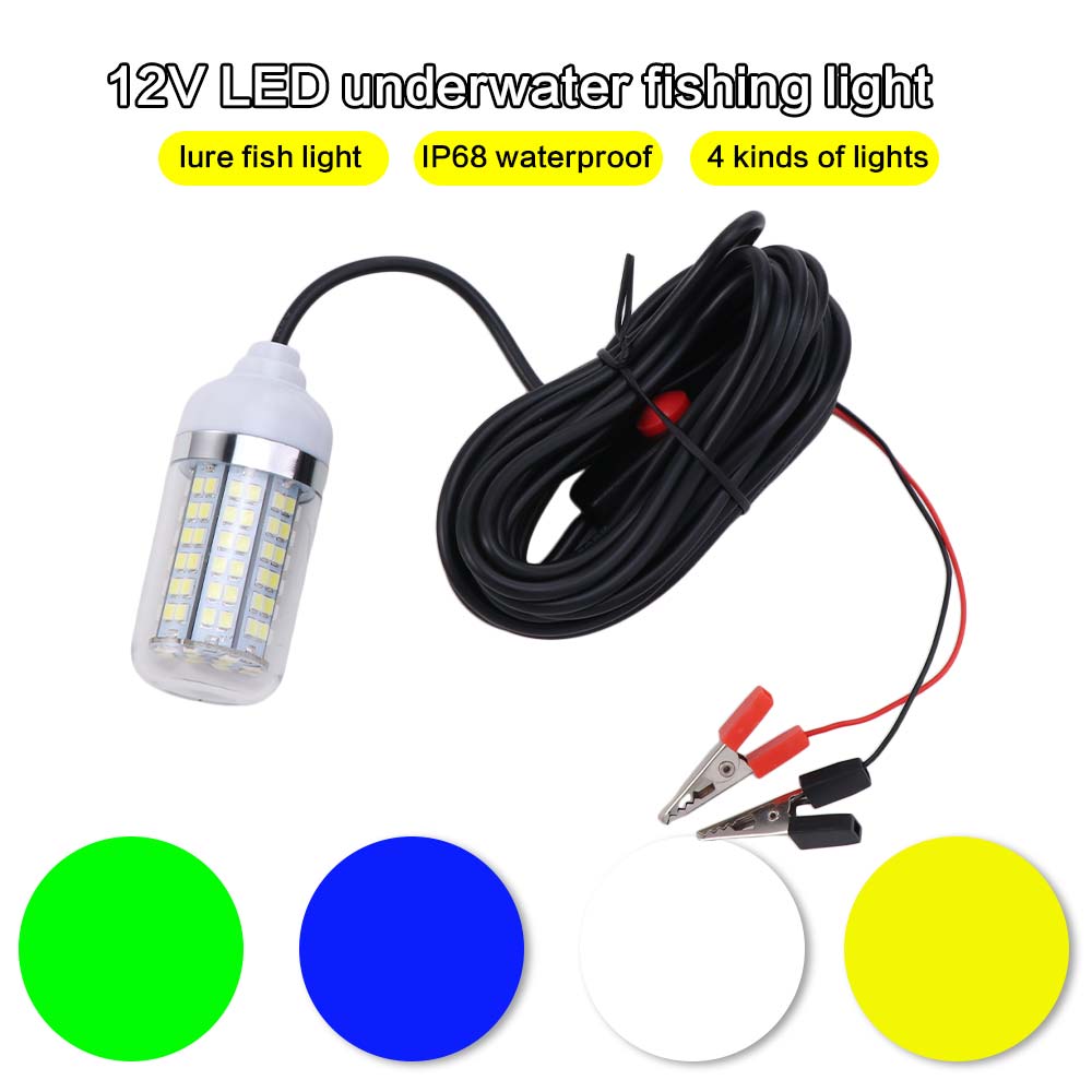 108 Leds Fish Finder Lamp 12V LED Fishing Light Fishing Trap Light Fishing Accessories