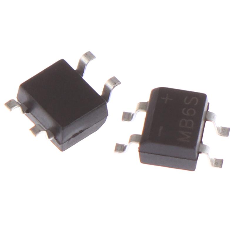 50 шт. Mb6S 600 В 0,5 А Sop-4 выпрямительный диодный мост патч мостовой стек ультратонкий