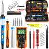 60W Electric Soldering Iron Gun Stand Tool Tweezers Kit Solder Stick Welding Pen Welder 110V 220V
