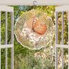 Large Butterfly Metal Wind Chime Classic Orange Yellow 360 Rotating Hook 3D Wind Powered Outdoor Indoor Hanging Decor Soothing Sounds
