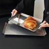 Rust Resistant Stainless Steel Serving Tray Snow Grey Steak Dish Dinner Plate  Fruits Bread Storage