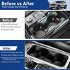 Cup Holder Inserts Compatible for Ford Explorer 2020-2024 Accessories, Non-Slip TPE Center Console Cup Holder Protector Organizer for Explorer