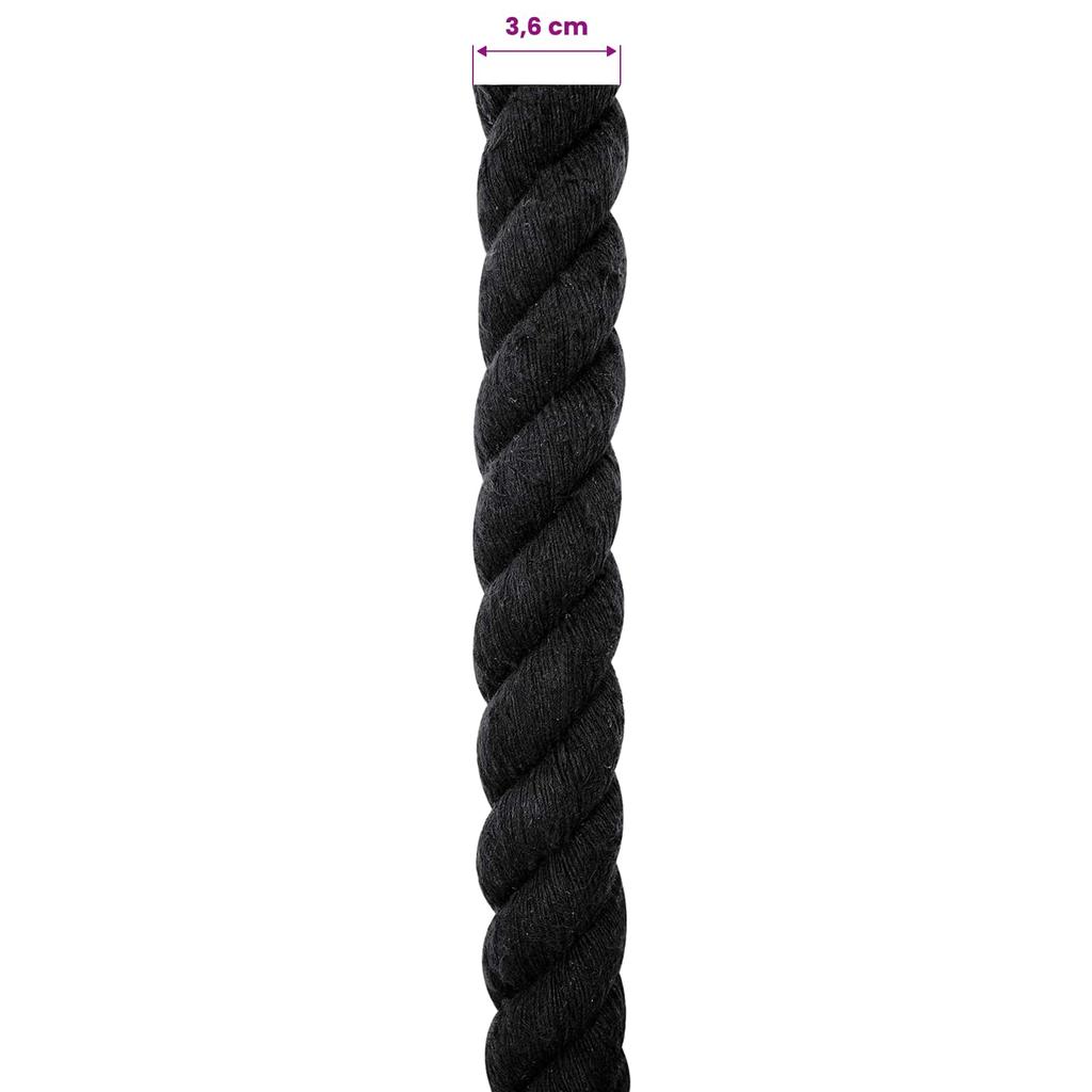 Black Rope 3.6 x 3.6 x 500 cm Cotton