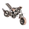 Metal Motorcycle Model 15x6x9cm Bronze Iron Motorcycle Decoration with Rotatable Wheel