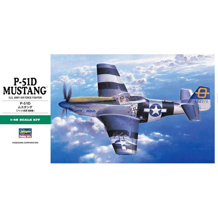 [Hasegawa] 1/48 U.S. Army P-51D Mustang Plastic Model Kit JT30, Standard Color, Medium