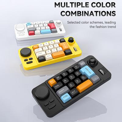 Rgb Сменная Проводная Механическая Клавиатура с Колесом Громкости 19 Клавиш Программируемая Клавиатура для Компьютера Ноутбука