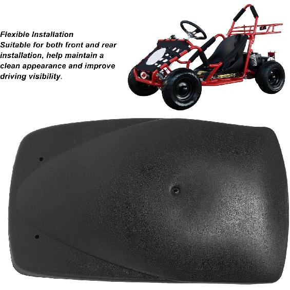 SIXRUN Universal ATV Mud Flaps, Front & Rear Splash Guards Kit for ATV, Dirt Bike, Go Kart, UTV, Durable Plastic, DIY No-Drill Installation