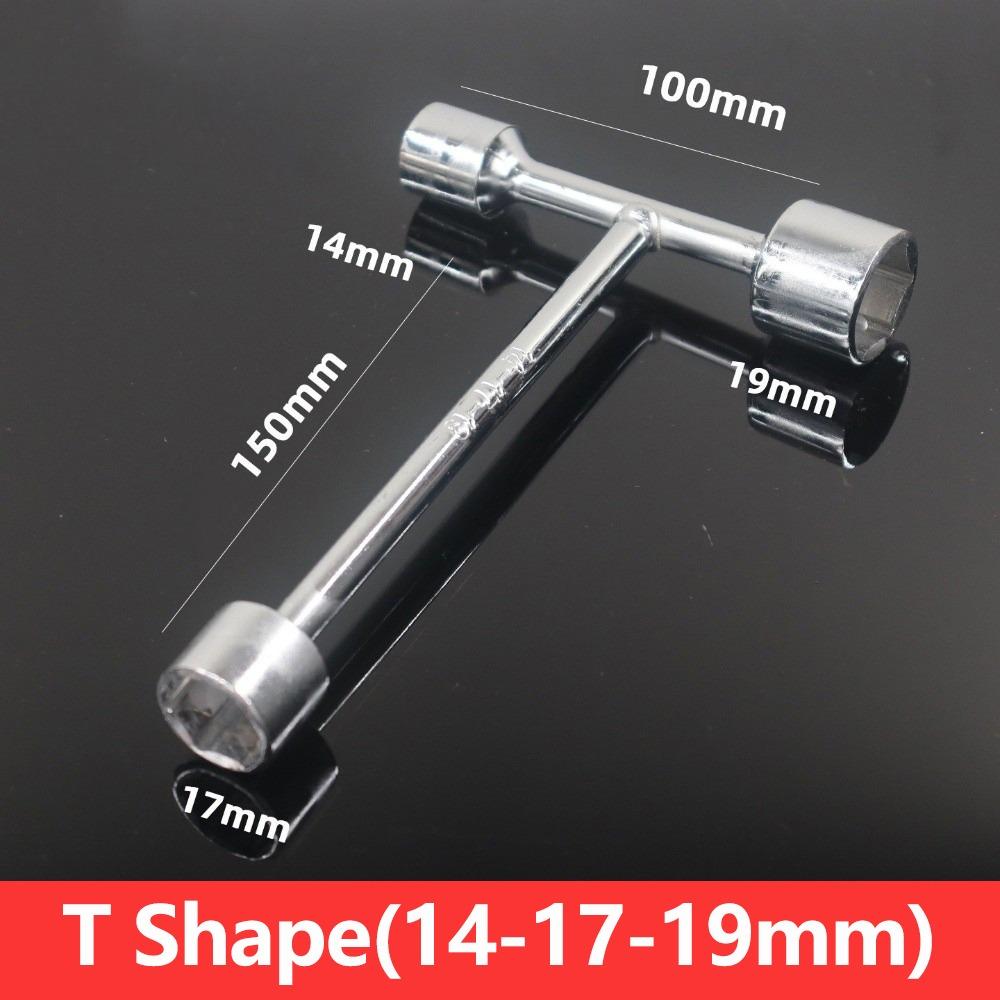 Triple Head Socket Wrench 3-Way Hex Socket Hand Tool Portable Repair Wrench  Mechanical Maintenance