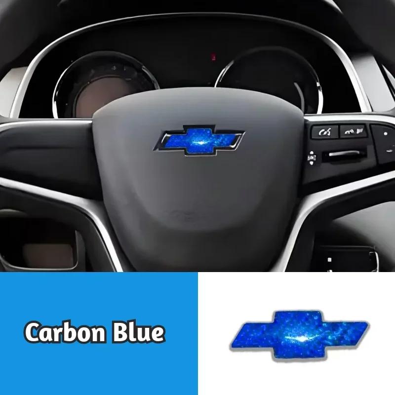 GHJKM1 Наклейка-эмблема на центр руля автомобиля из углеродного волокна для Chevrolet Sail Aveo Cruze Malibu Spark Orlando Captiva SS Trax Lacetti