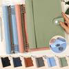 Splicing Leather Binder Cover Loose-leaf Binder Diary Notepad Shell Notebook Cover  Stationery Gift