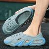 Fashion Men's Summer Light EVA Thick Soled Anti-Slip Sandals Breathable Slippers Popular Casual Hole Shoes Hick Bottom Slippers Soft Sol