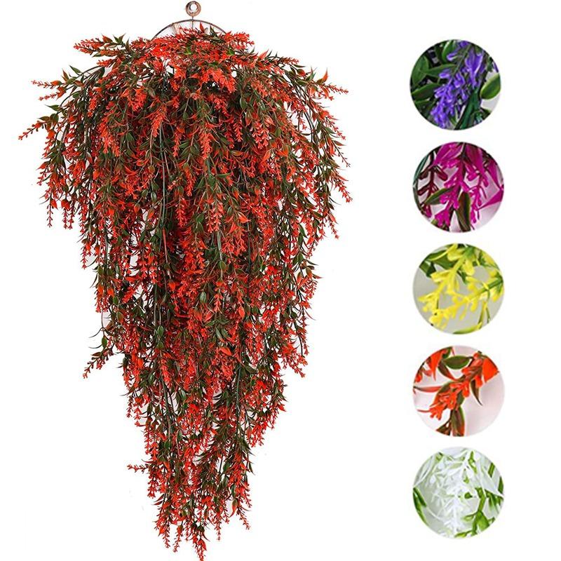Artificial Ivy Flower Vine Garland Lavender Wall Hanging Home Garden Trailing Basket Plants