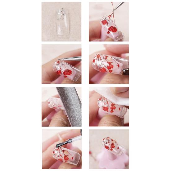 1 коробка, 10 г, сушеные цветы для украшения ногтей, 12 цветов, натуральные цветочные смешанные сухие цветы, сделай сам, ювелирные изделия, подвески, маникюрный декор, УФ-гель-лак, принадлежности для дизайна ногтей