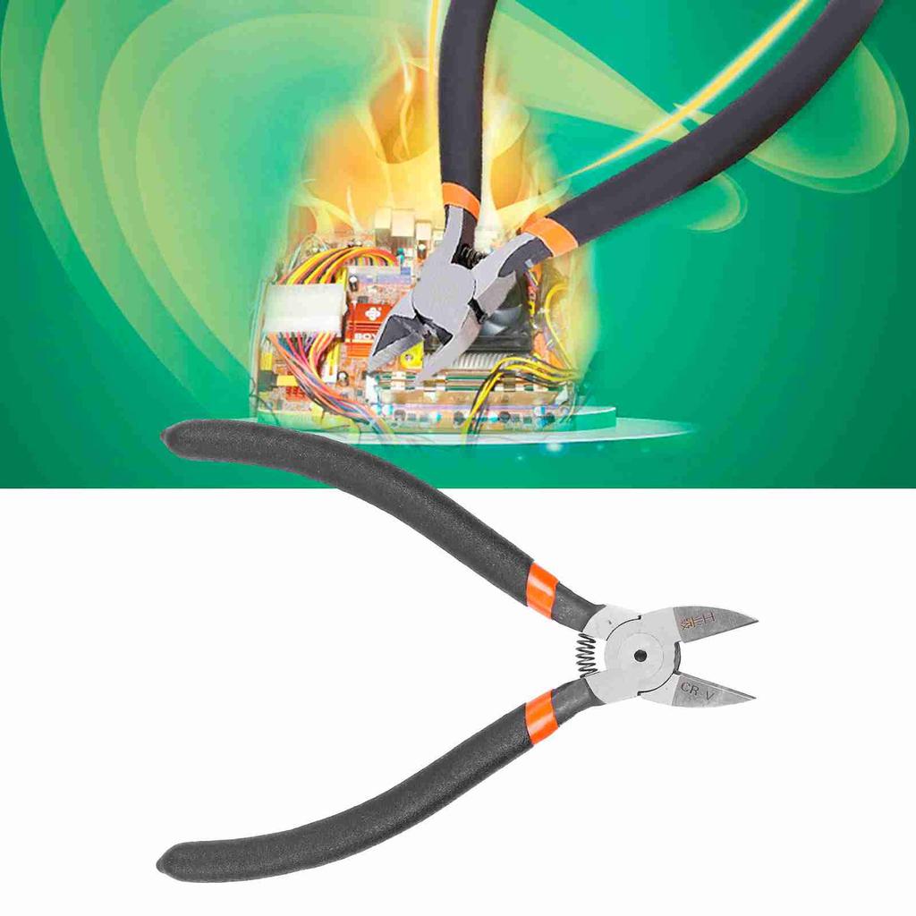Mini Diagonal Pliers Nippers Wire Cable Cutting Pliers Spring Handle Electrician Hand Tools6in