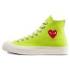 CDG x Chuck 70 High Удобные Повседневные Износостойкие Эспадрильи на Высокой Подошве Унисекс Ярко-зеленый