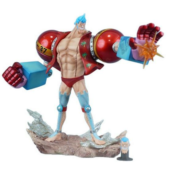 Фигурка One Piece с двойной головой: Обезьяна Д. Статуя Луффи и Фрэнки (Большой размер)