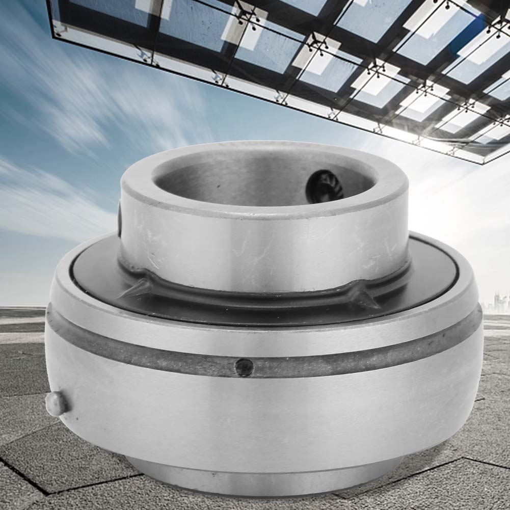 Insert Bearing UC205 25mm, Plated Steel Mounted Bearing with 1 Inch Bore 2 Inch OD, Self Aligning for Agricultural and Construction Machinery A