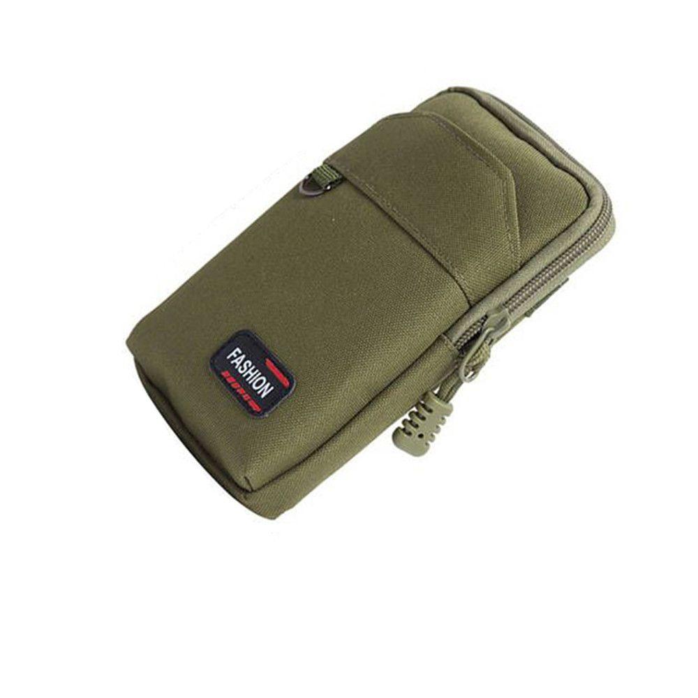 Nylon Colth Single/Double Layer Mobile Phone Bags Waist Fanny Pack Belt Waist Bag Men Phone Pouch