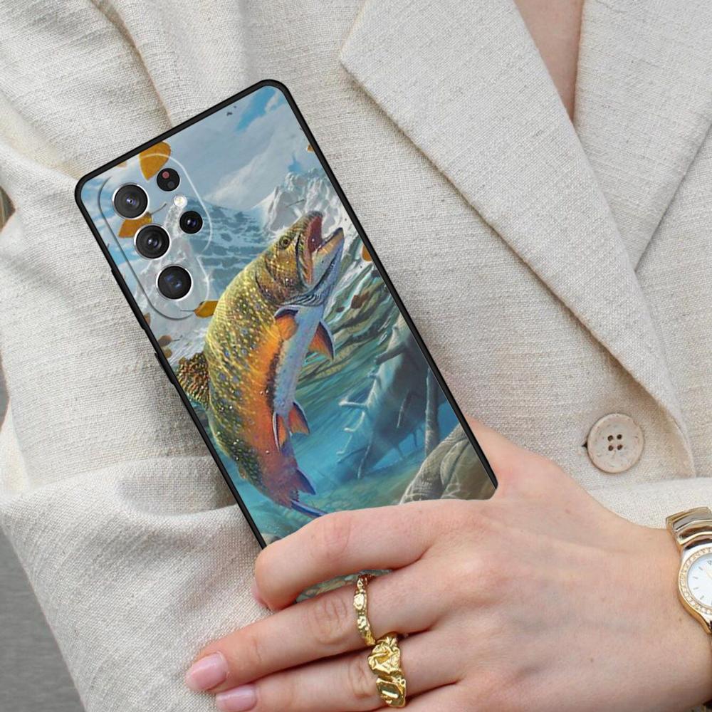 Чехол для телефона с рисунком «Рыбалка на форель» SOFT для Samsung Galaxy S26 Ultra S25 S24 S23 S22 S21 S20 Note10