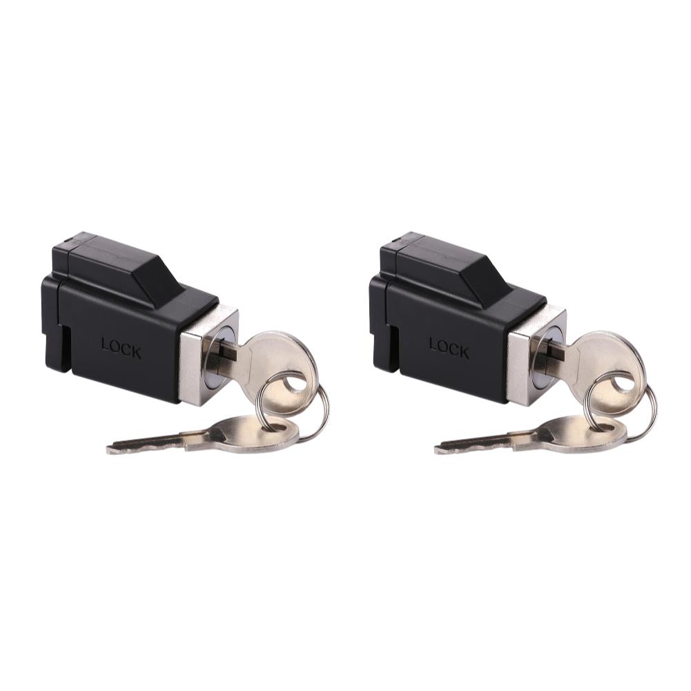 10-1Set Aluminum Alloy Window Locks with 2 Keys Door Window Limit Lock Portable Practical Exquisite Convenient for Family Hotel