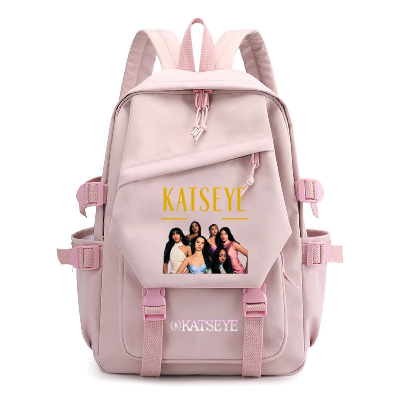 KATSEYE K-POP Idol Canvas Backpack for School, Lightweight Casual Daypack for Teens, 601123-14