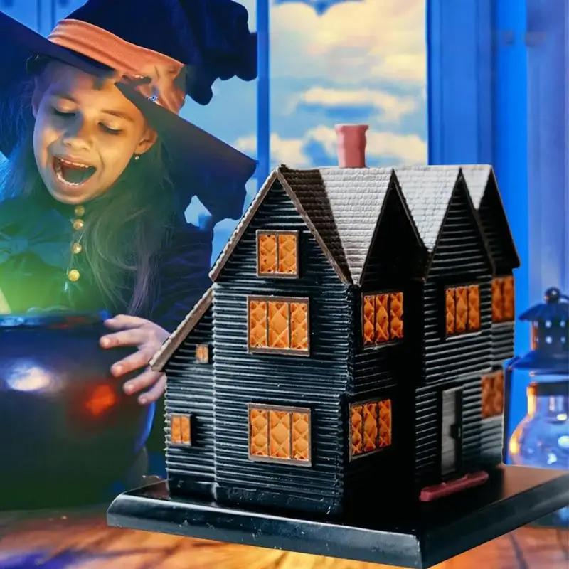 Курильница для благовоний «Ведьмин дом» в Массачусетсе, украшение на осенний праздник Хэллоуина, курильница для благовоний в форме «Ведьминого дома»