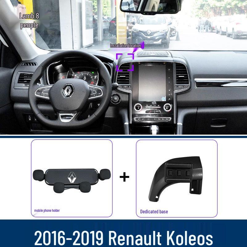 Автомобильный держатель телефона-клипса для Renault Koleos